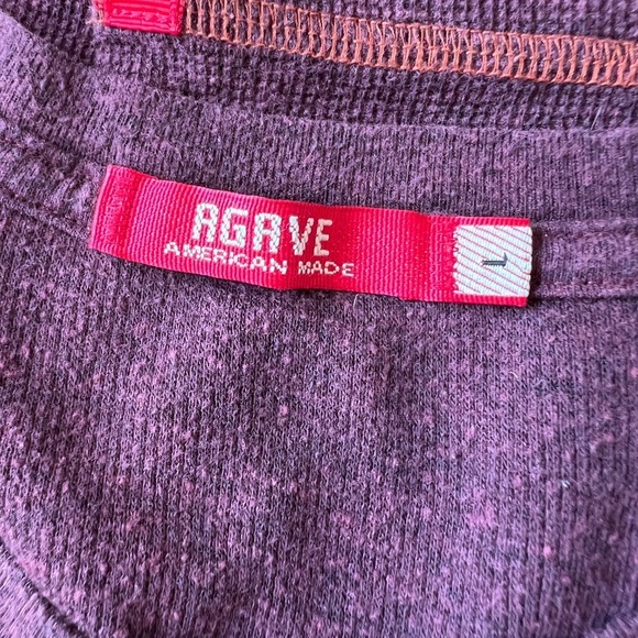 AGAVE WILLAS LONG SLEEVE CONTRAST STITCH TOP MENS LG CREWNECK PREPPY CASUAL - Picture 11 of 12